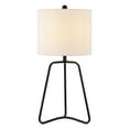 thumbnail image 1 of SAFAVIEH Weyn 24 in. Modern Black Iron Table Lamp with White 100% Cotton Shade, 1 of 6