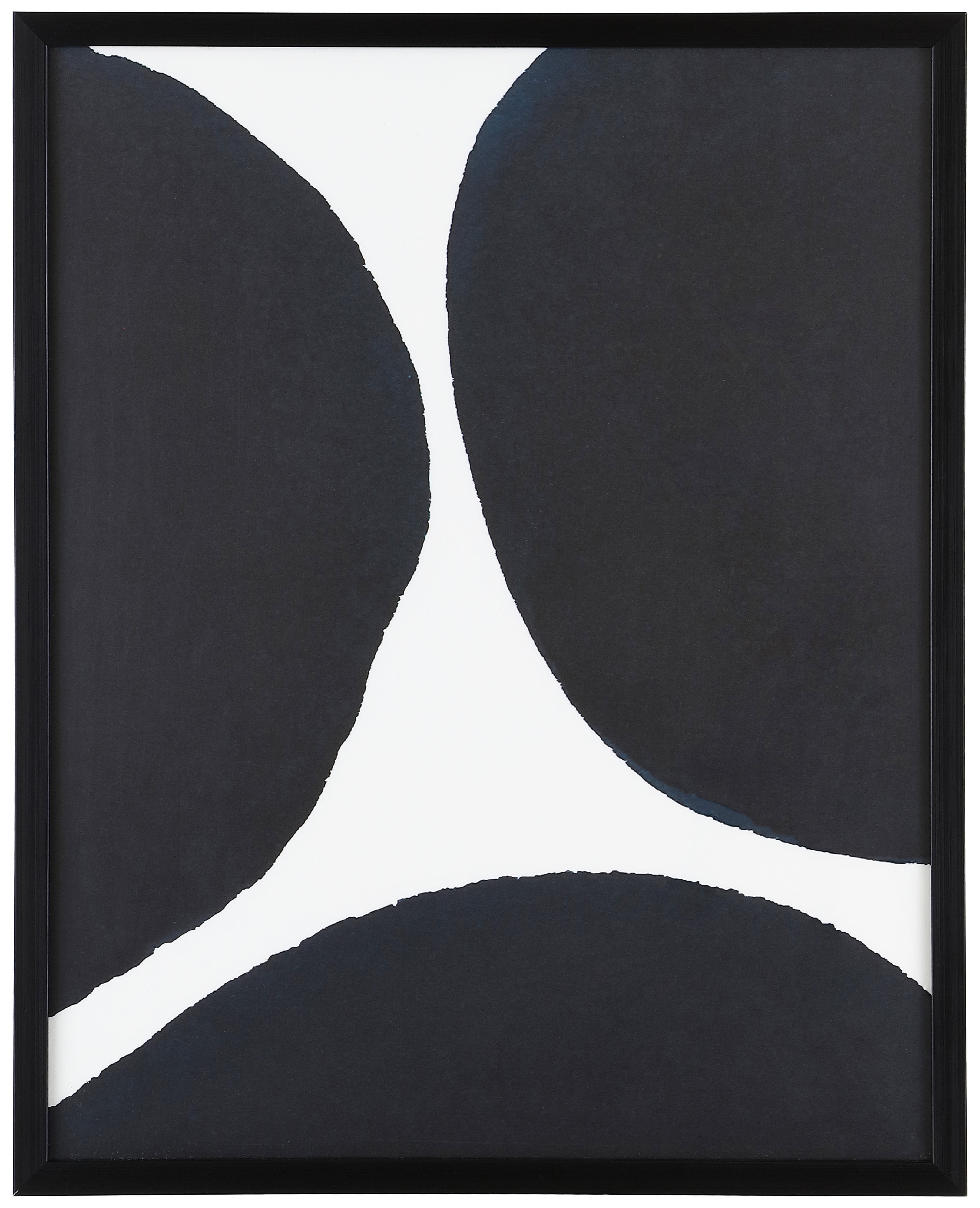 Midnight Blue and Ivory Abstract Canvas Print, 16" x 20"
