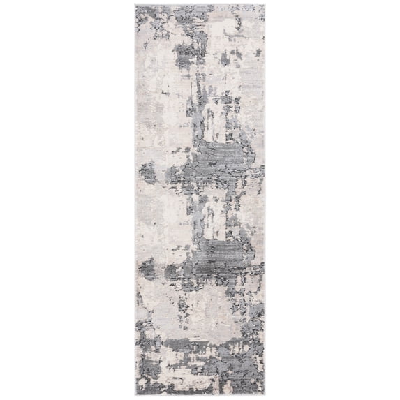SAFAVIEH Whisper Atanas Distressed Runner Rug, Grey/Light Beige, 2'6" x 8'