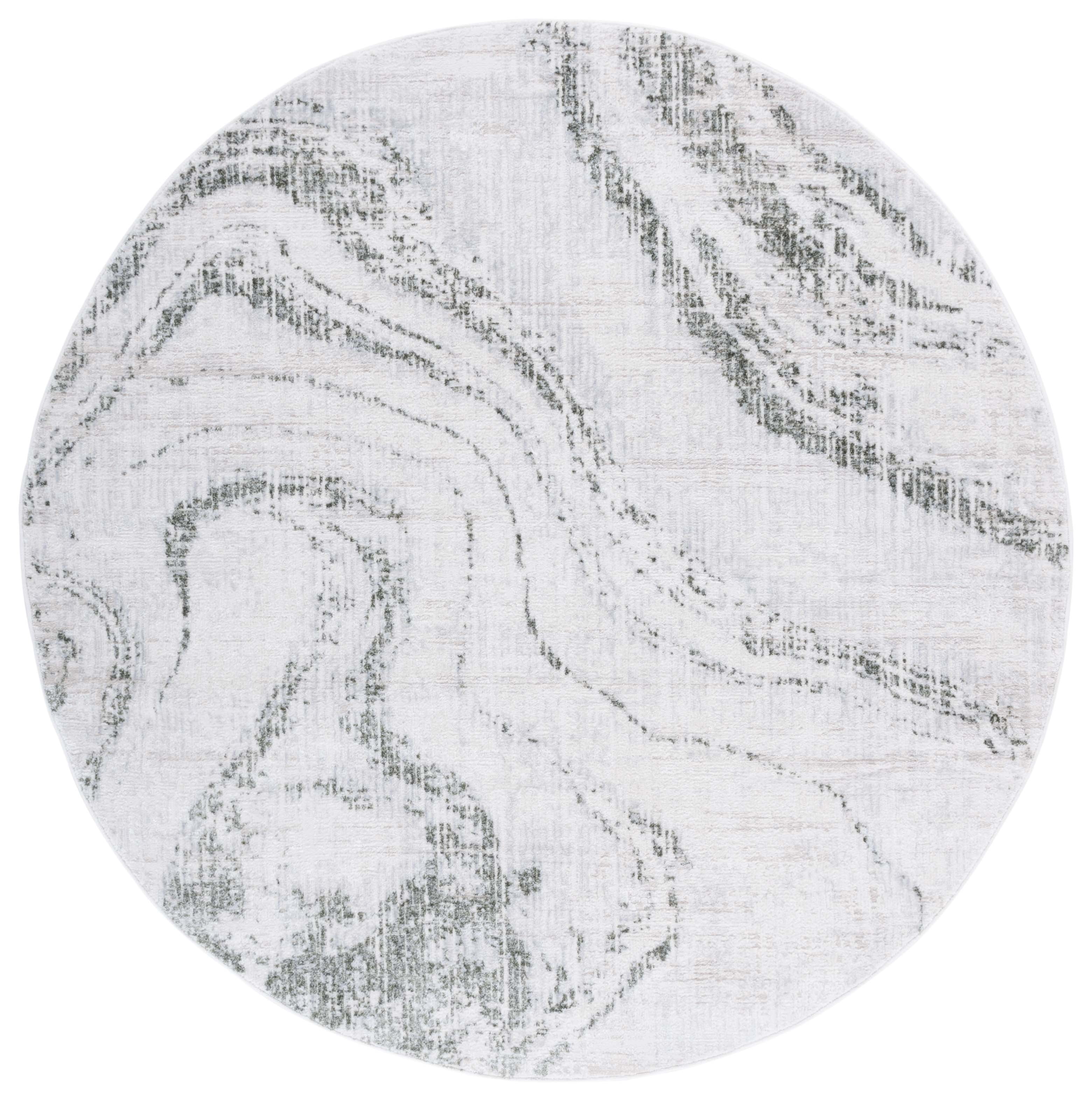 SAFAVIEH Whisper Azalea Abstract Area Rug, Green/Ivory, 6'7