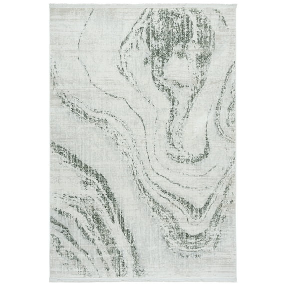 SAFAVIEH Whisper Azalea Abstract Area Rug, Green/Ivory, 8' x 10'