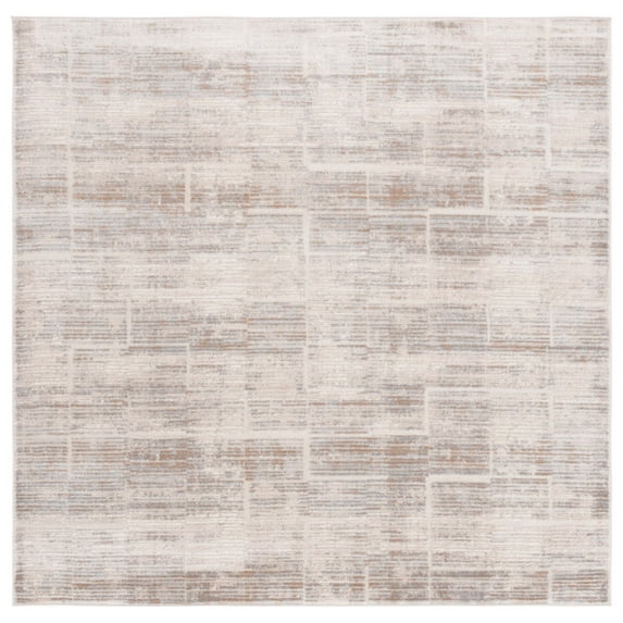 SAFAVIEH Whisper Terrence Abstract Area Rug, Beige/Light Beige, 6'7" x 6'7" Square