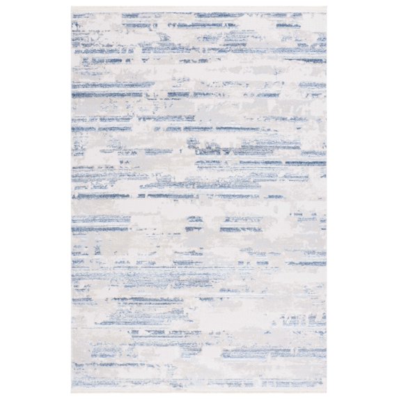 SAFAVIEH Whisper Zechariah Camo Area Rug, Grey/Blue Ivory, 8' x 10'