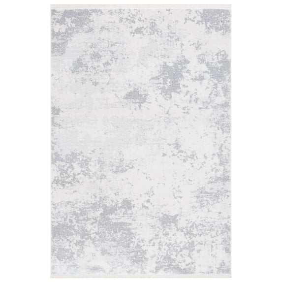 SAFAVIEH Whisper Zeke Camo Area Rug, Ivory/Grey, 6'7" x 6'7" Square