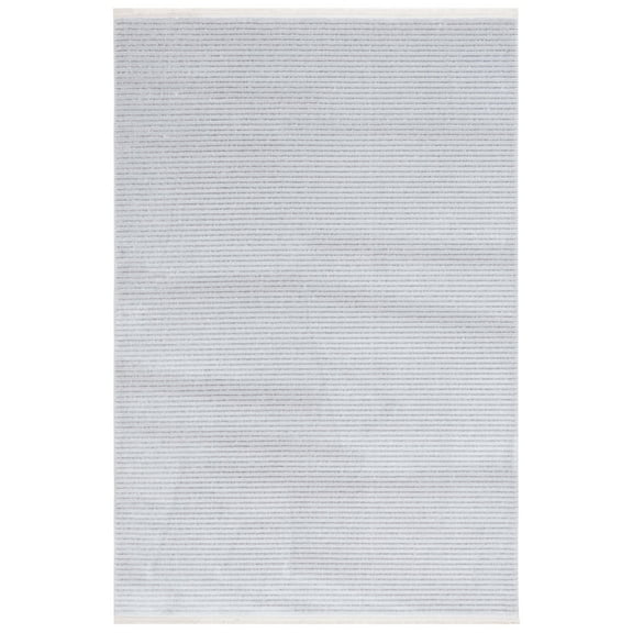 SAFAVIEH Whisper Zen Solid Area Rug, Grey/Dark Grey, 4' x 6'
