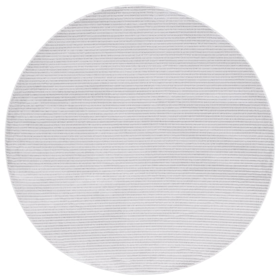 SAFAVIEH Whisper Zen Solid Area Rug, Grey/Dark Grey, 6'7" x 6'7" Round