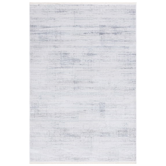 SAFAVIEH Whisper Zinnia Solid Area Rug, Grey/Ivory, 5'3" x 7'6"