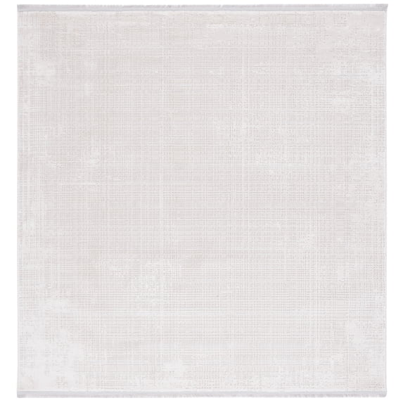 SAFAVIEH Whisper Zlata Solid Area Rug, Ivory/Ivory, 6'7" x 6'7" Square