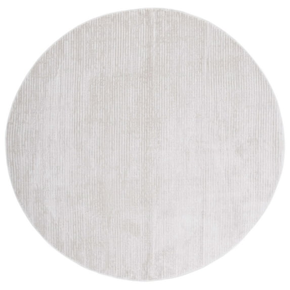 SAFAVIEH Whisper Zoe Solid Area Rug, Beige/Ivory, 6'7" x 6'7" Round