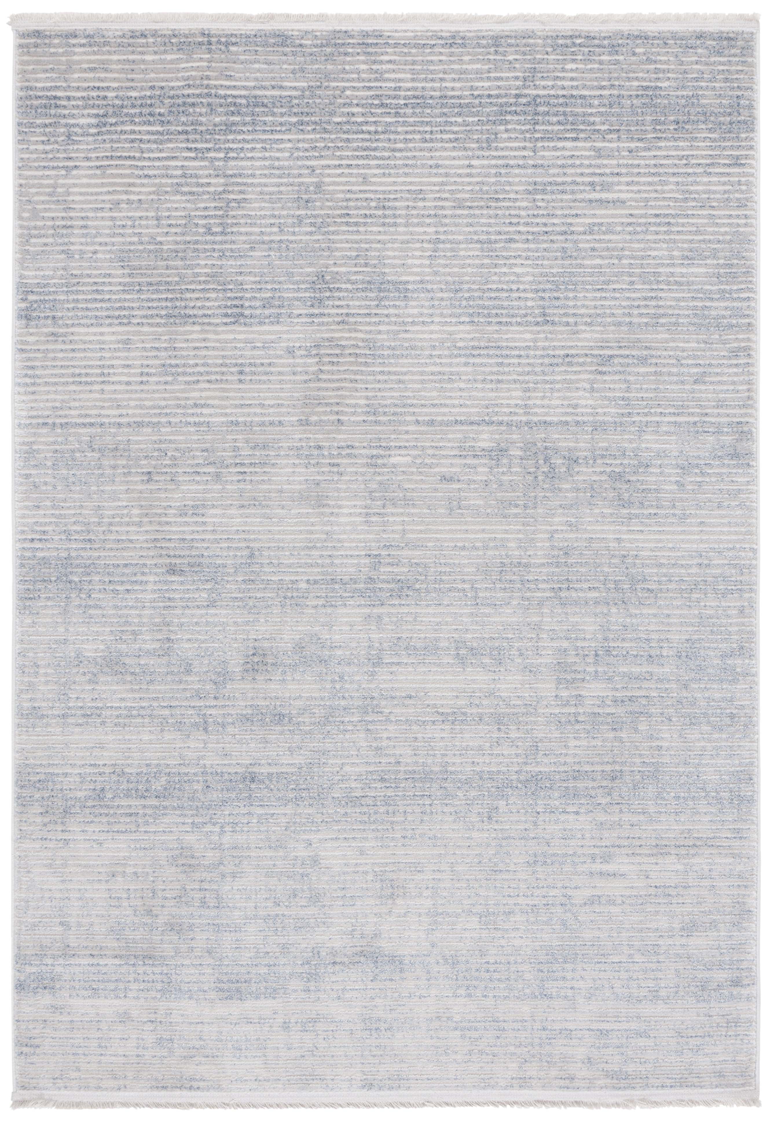 SAFAVIEH Whisper Zoe Solid Area Rug, Blue/Grey, 5'3" x 7'6"