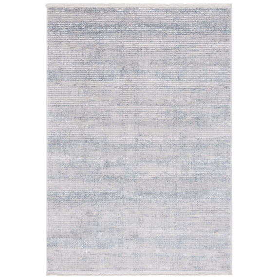 SAFAVIEH Whisper Zoe Solid Area Rug, Blue/Grey, 5'3" x 7'6"