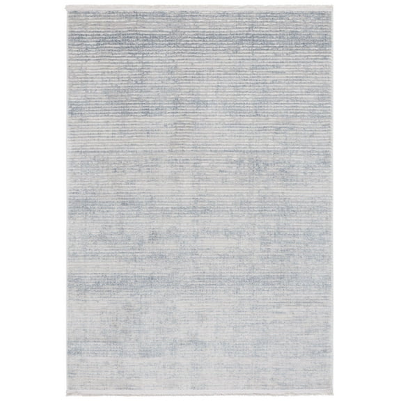 SAFAVIEH Whisper Zoe Solid Area Rug, Blue/Grey, 5'3" x 7'6"