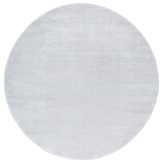 SAFAVIEH Whisper Zoe Solid Area Rug, Blue/Grey, 6'7" x 6'7" Round