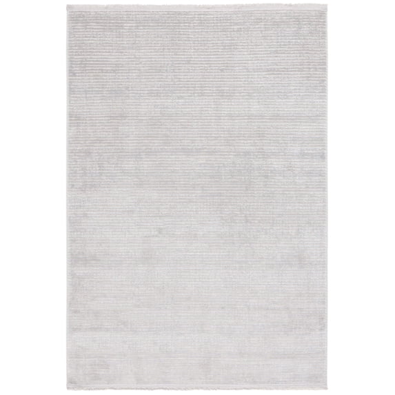 SAFAVIEH Whisper Zoe Solid Area Rug, Grey/Ivory, 4' x 6'