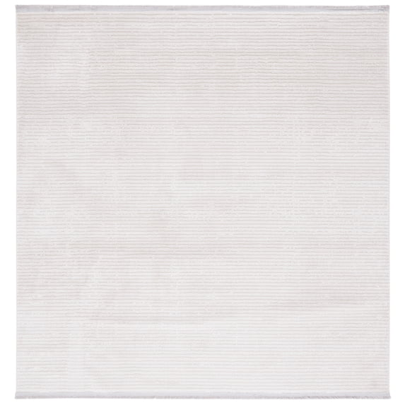 SAFAVIEH Whisper Zoe Solid Area Rug, Ivory, 3' x 3' Square