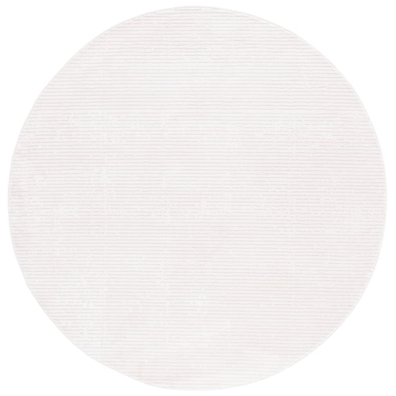 SAFAVIEH Whisper Zoe Solid Area Rug, Ivory, 8' x 8' Round