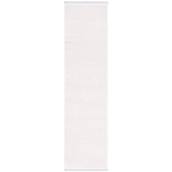 SAFAVIEH Whisper Zoe Solid Runner Rug, Ivory, 2'2" x 12'