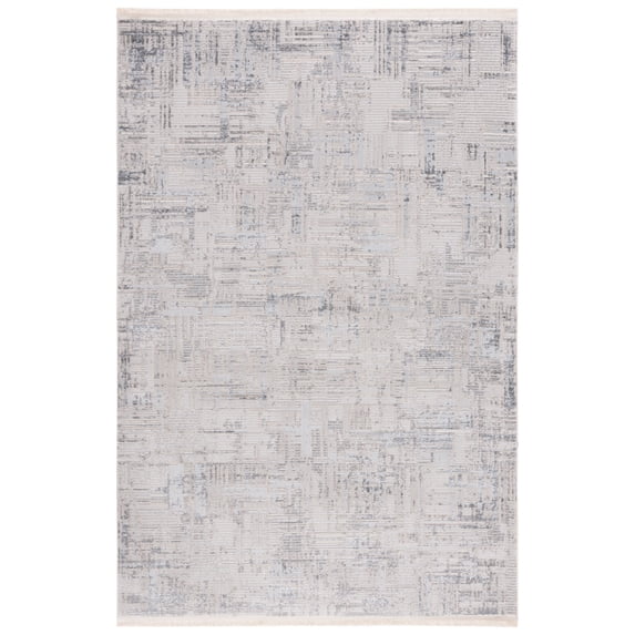 SAFAVIEH Whisper Zola Camouflage Area Rug, Light Grey/Beige, 6'7" x 8'7"