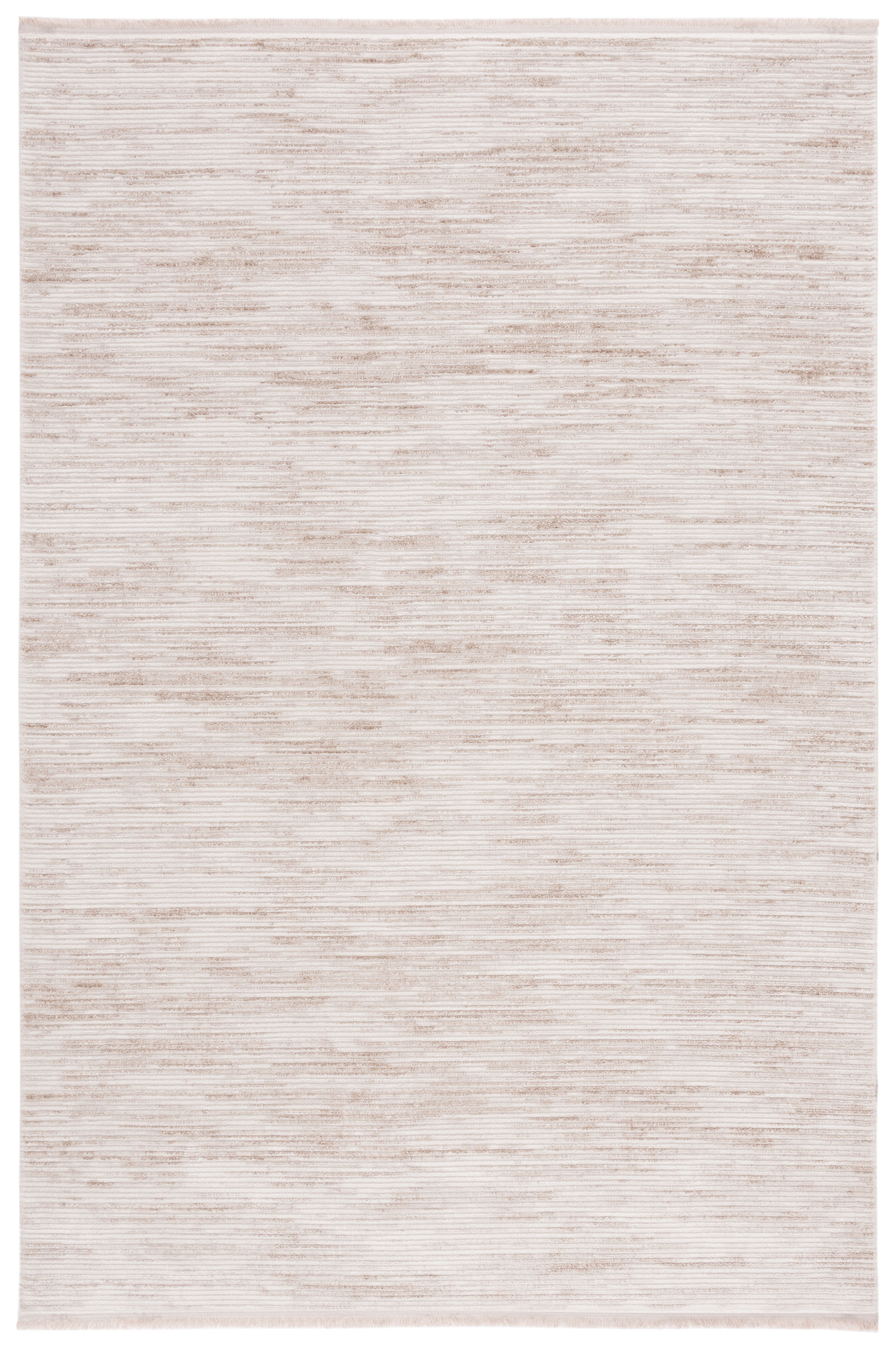 Ivory Beige 9' x 12' Synthetic Easy Care Area Rug