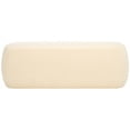 thumbnail image 1 of SAFAVIEH Whitley Modern Faux Shearling Ottoman, Cream, 1 of 9