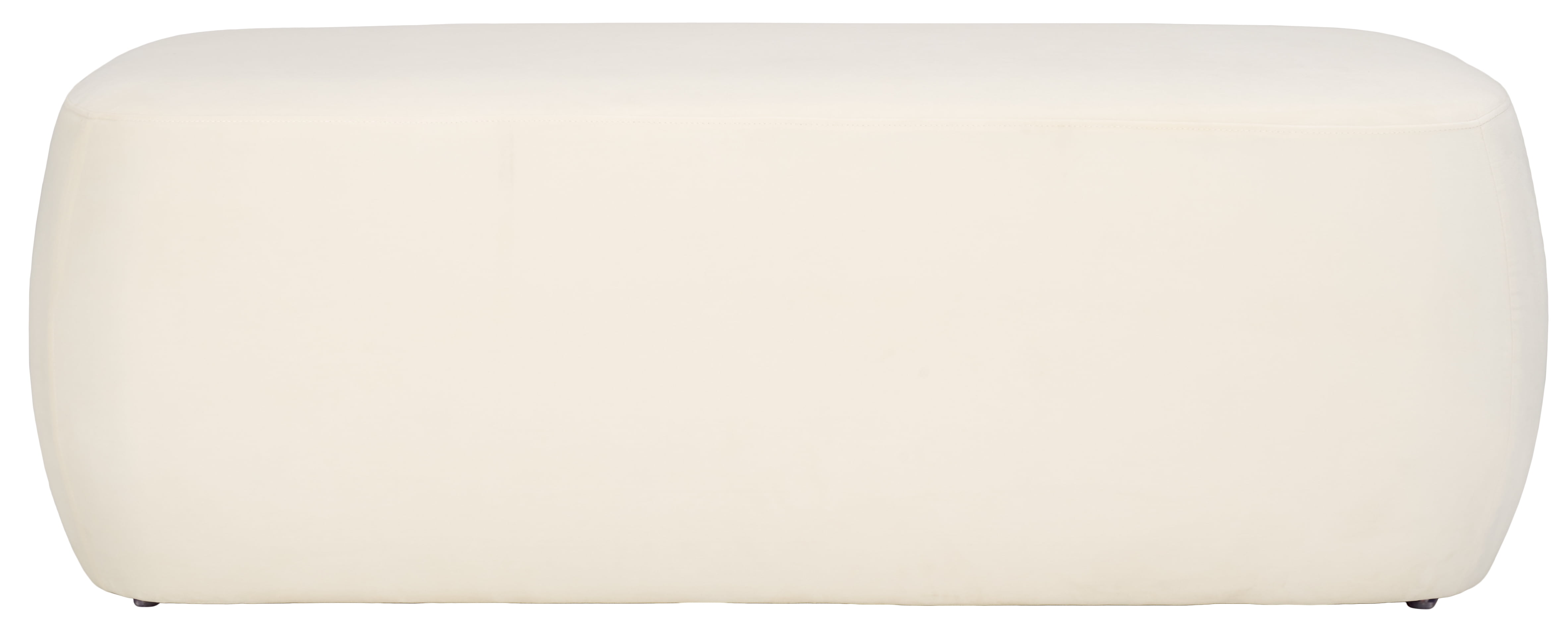 Whitley Cream Velvet Rectangular Ottoman 50"