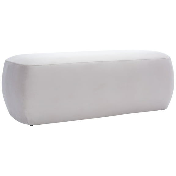 SAFAVIEH Whitley Modern Style Rectangular Ottoman, Greige ( 50 in. W x 23.6 in. D x 17.3 in. H)