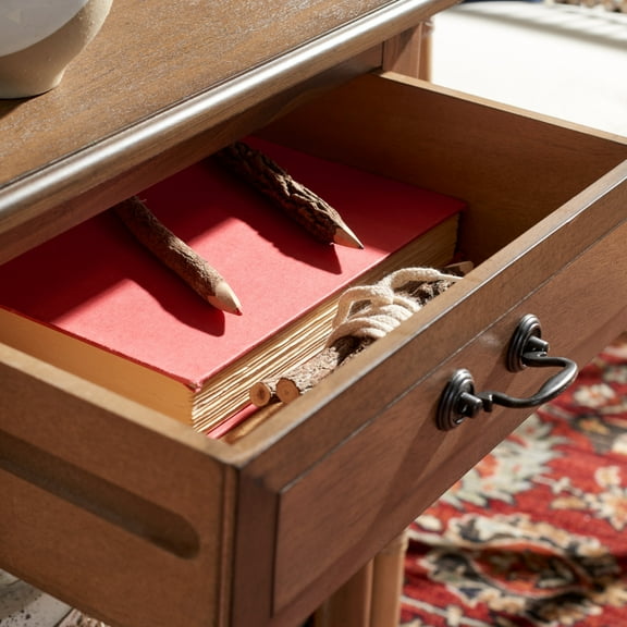 SAFAVIEH Whitney Solid 1 Drawer Accent Table, Brown