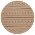 thumbnail image 1 of SAFAVIEH Wicker Juan Geometric Indoor/Outdoor Area Rug, Gray/Brown, 6'7" x 6'7" Round, 1 of 13