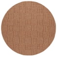 thumbnail image 1 of SAFAVIEH Wicker Kebo Geometric Indoor/Outdoor Area Rug, Natural/Brown, 6'7" x 6'7" Round, 1 of 13