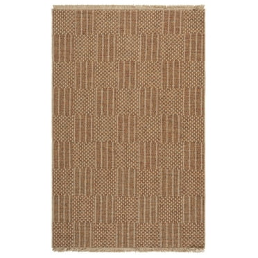 SAFAVIEH Wicker Kebo Geometric Indoor/Outdoor Area Rug, Natural/Brown, 8' x 10'