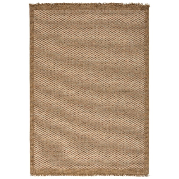 SAFAVIEH Wicker Paskal Solid Indoor/Outdoor Area Rug, Natural/Brown, 4' x 6'