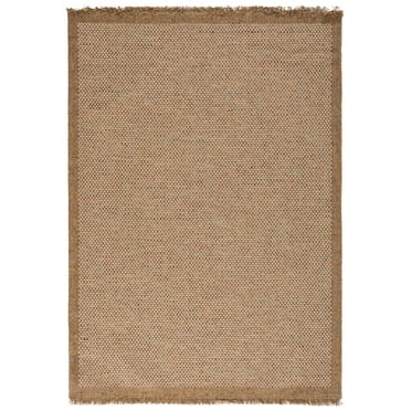 SAFAVIEH Wicker Paskal Solid Indoor/Outdoor Area Rug, Natural/Brown, 8' x 10'