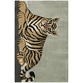 thumbnail image 1 of SAFAVIEH Wilderness Marion Tiger Graphic Print Wool Area Rug, Light Grey/Tan, 2' x 3', 1 of 2