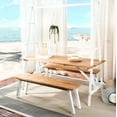thumbnail image 1 of SAFAVIEH Willamy Outdoor Patio 3 Piece Dining Set, Natural/White, 1 of 9