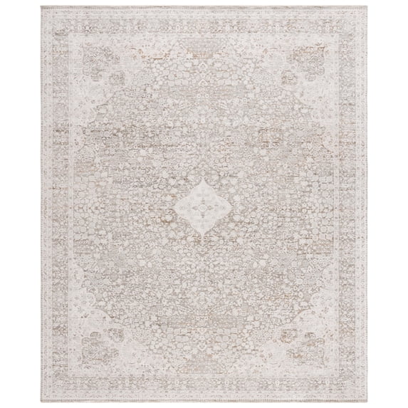 SAFAVIEH Willow Elvin Medallion Area Rug, Ivory/Sage, 9' x 12'