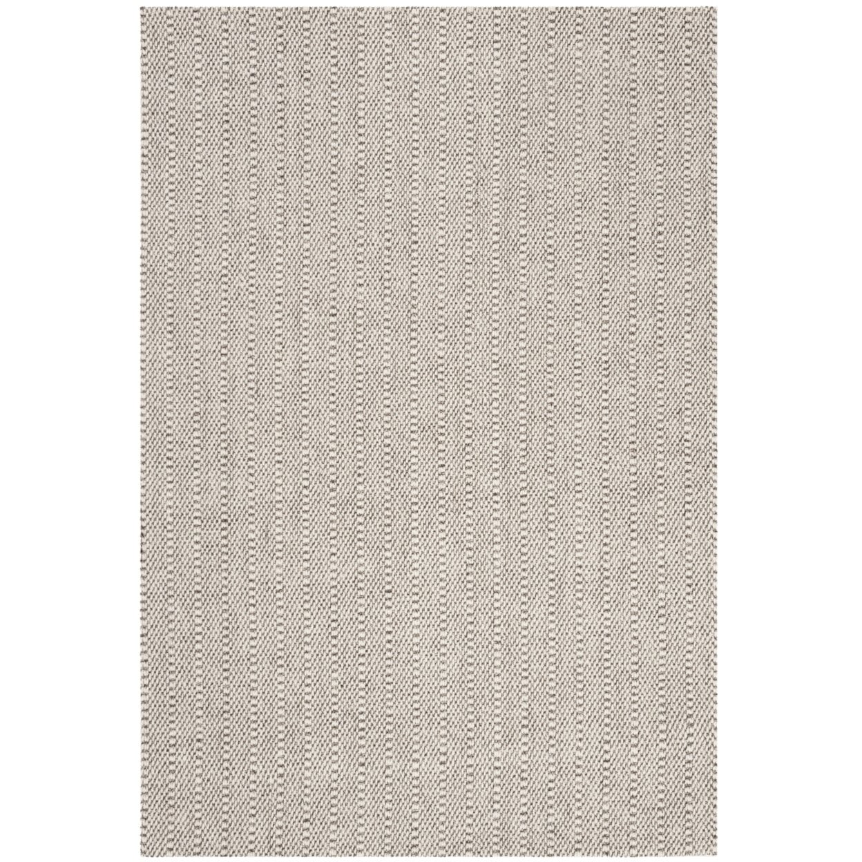 Ivory Elegance 8' x 10' Hand-Knotted Wool & Viscose Area Rug