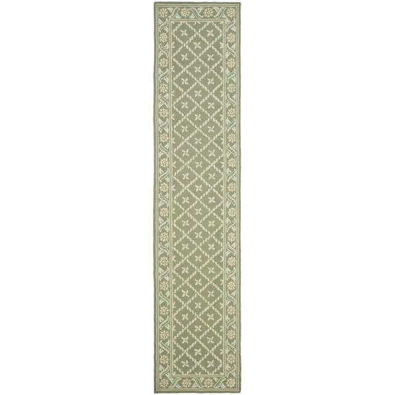 SAFAVIEH Wilton WIL334B Handmade Green / Ivory Rug