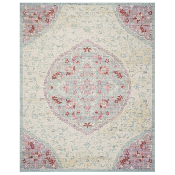 SAFAVIEH Windsor Annora Transitional Area Rug, Light Grey/Blue, 9' x 13'