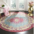 thumbnail image 1 of SAFAVIEH Windsor Beaufort Transitional Area Rug, Light Blue/Fuchsia, 6' x 6' Round, 1 of 7