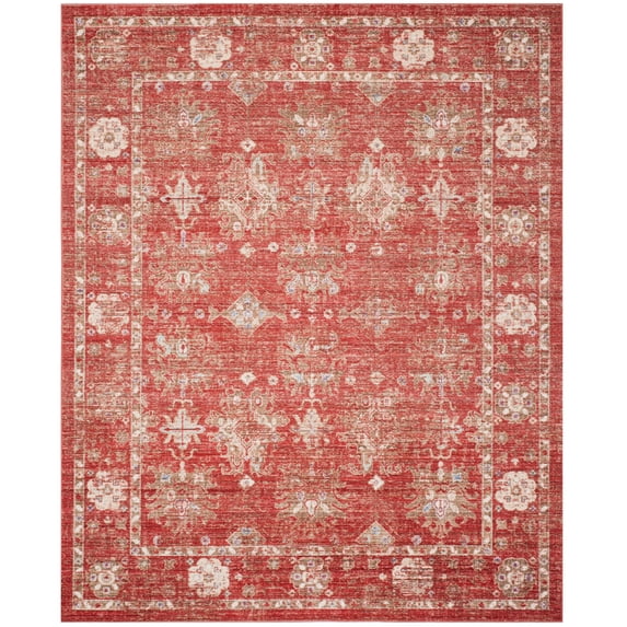 SAFAVIEH Windsor Cleves Traditional Area Rug, Red/Ivory, 3' x 5'