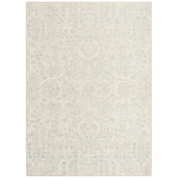 SAFAVIEH Windsor Collection WDS355A Cream / Aqua Rug