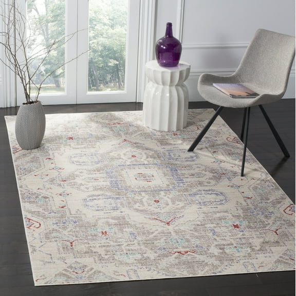 SAFAVIEH Windsor Danita Transitional Area Rug, Light Grey/Ivory, 3' x 5'