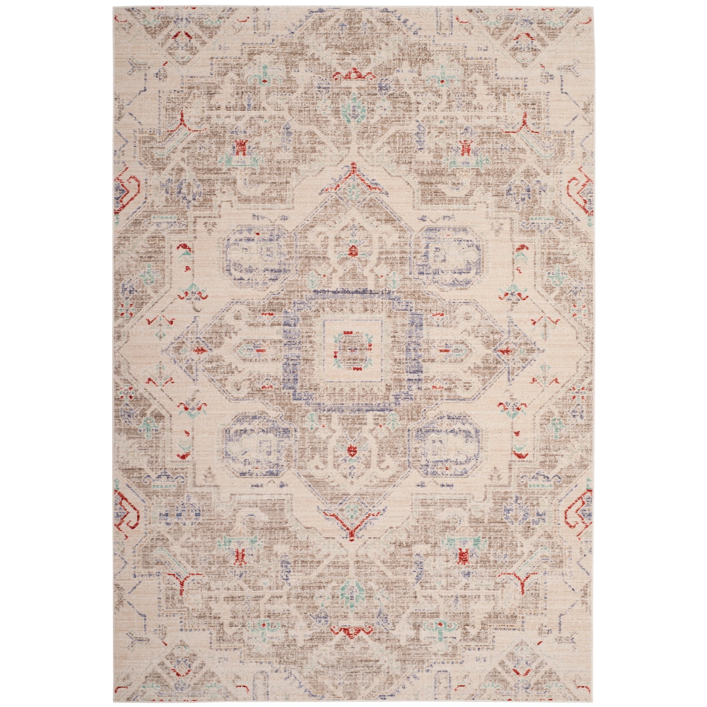 Safavieh Windsor Goli 4 x 6 Light Gray/Ivory Indoor Distressed/Overdyed Vintage Area Rug Safavieh Windsor Goli 4 x 6 Light Gray/Ivory Indoor Distressed/Overdyed Vintage Area Rug