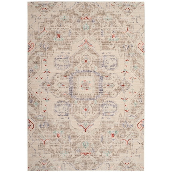 SAFAVIEH Windsor Danita Transitional Area Rug, Light Grey/Ivory, 5' x 7'