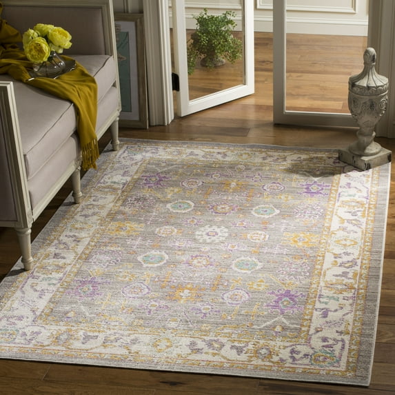 SAFAVIEH Windsor Harland Traditional Area Rug, Grey/Cream, 8' x 10'