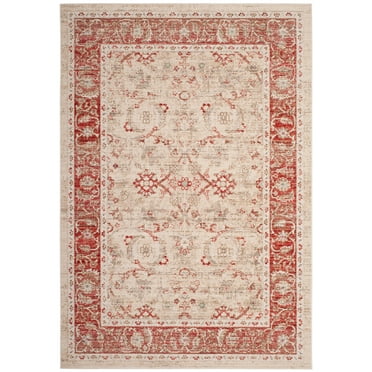 SAFAVIEH Windsor Jayna Traditional Area Rug, Ivory/Red, 4' x 6'