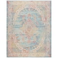 thumbnail image 1 of SAFAVIEH Windsor Jessie Vintage Traditional Fringe Runner Rug, Aqua/Ivory, 3' x 8', 1 of 10