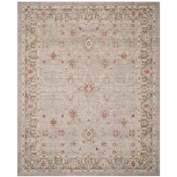 SAFAVIEH Windsor Kelsang Traditional Area Rug, Light Grey/Brown, 9' x 13'
