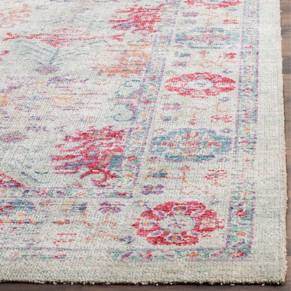 SAFAVIEH Windsor Marsan Traditional Runner Rug, Ivory/Fuchsia, 3' x 8'