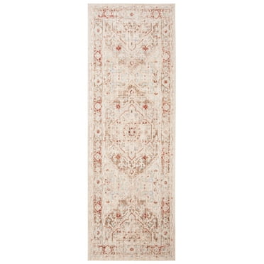 SAFAVIEH Windsor Renae Traditional Runner Rug, Ivory/Brown, 3' x 8'